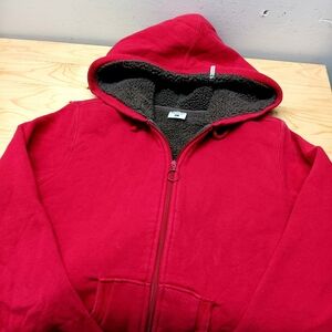 Columbia Sherpa Red Hooded Zip-Up Jacket